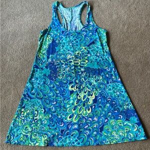 Lilly Pulitzer Peacock Racerback Cotton Dress